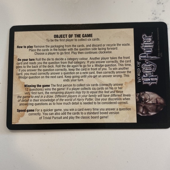❗2/$20❗World of Harry Potter Trivial Pursuit - Picture 4 of 7